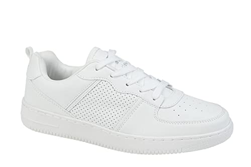 Dek Damen/Mädchen/Jungen, Destiny Spitzen-Sneaker mit gepolstertem Kragen, Weiß, weiß, 39 EU von Dek