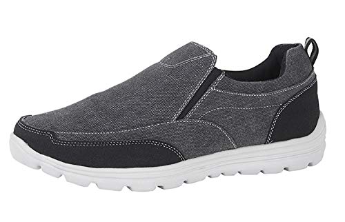 Dek Herren Memory Foam Slip On Schuhe (41 EU) (Schwarz) von Dek