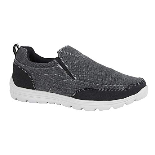Dek Herren Memory Foam Slip On Schuhe (41 EU) (Schwarz) von Dek