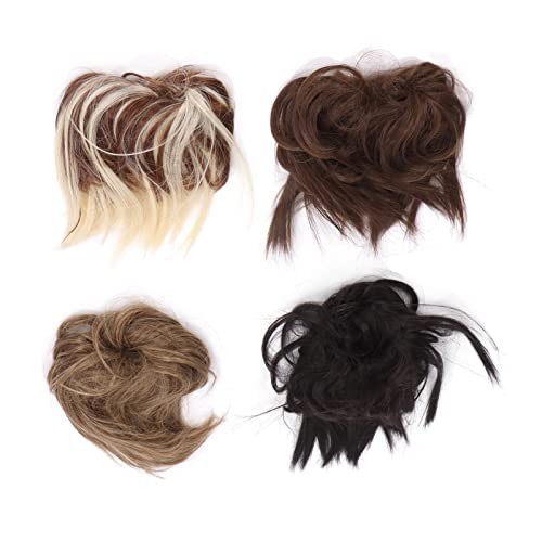 Dekaim 4 unordentliche Haarknoten, modische, zerzauste Hochsteckfrisur, kurze Pferdeschwanz-Haarteile, Verlängerungen für Frauen und Mädchen von Dekaim