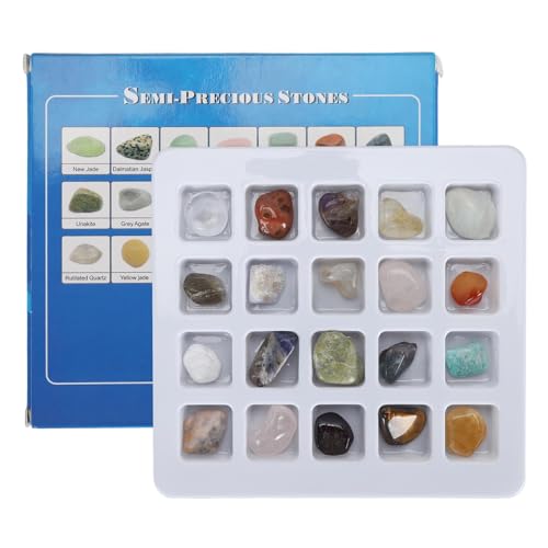 Dekaim Rock Collection Kit Rock Fun Professionelles Mineral Rock Science Lernset Für Kinder Jungen Mädchen 20-tlg(Unbestimmter Satz gemischter Farben 3) von Dekaim