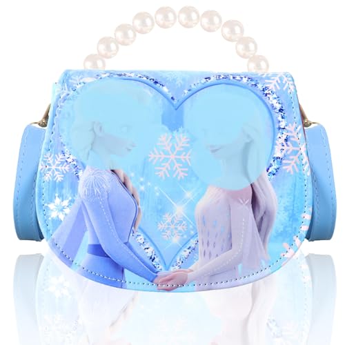 Kinderhandtasche Mädchen Forze, Els Umhängetasche Kinder mit verstellbaren Schultergurten Handtasche Mädchen Els-a Tasche, Prinzessin Kindertasche(Blau) von Dekewe