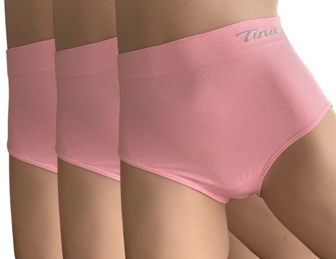 Dekker Taillenslip Damenslip "Tina" Seamless ohne Nähte super elastisch (Packung, 3er Pack) mit Logoschriftzug am Wäschebund von Dekker