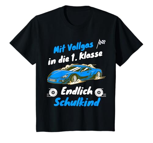 Kinder Schulkind 2024 Schultüte Rennauto blau Schulanfang Jungen T-Shirt Kinder Schulkind 2024 Schultüte Rennauto blau Schulanfang Jungen T-Shirt von Deko Einschulung und Inhalt Schultüte Junge 2023
