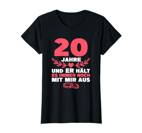 Damen Porzellanhochzeit Frau 20. Hochzeitstag T-Shirt Damen Porzellanhochzeit Frau 20. Hochzeitstag T-Shirt von Deko zum 20. Hochzeitstag Frau