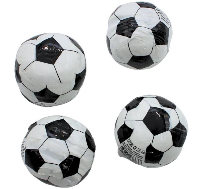 Dekohelden24 Tragetasche Magisches Baumwoll - Handtuch im 4er Set als Fußball, Größe H/B ca. 30 x 30 cm von Dekohelden24