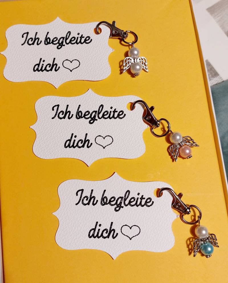 Schutzengel Schlüsselanhänger Mit Kärtchen | Gastgeschenk Mitgibsel |Hochzeit Konfirmation Glücksbringer Geburt Anhänger von DekotraumStore