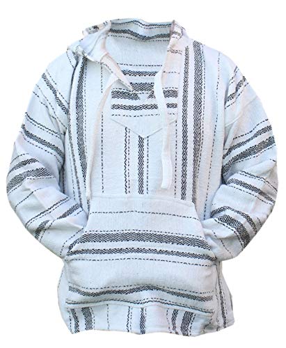 Del Mex Mexican Baja Hoodie Sweatshirt Pullover Jerga Surf Poncho Drug Rug - Mehrfarbig - X-Large von Del Mex