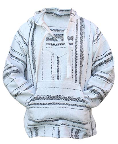 Del Mex Mexican Baja Hoodie Sweatshirt Pullover Jerga Surf Poncho Drug Rug - Mehrfarbig - XX-Large von Del Mex