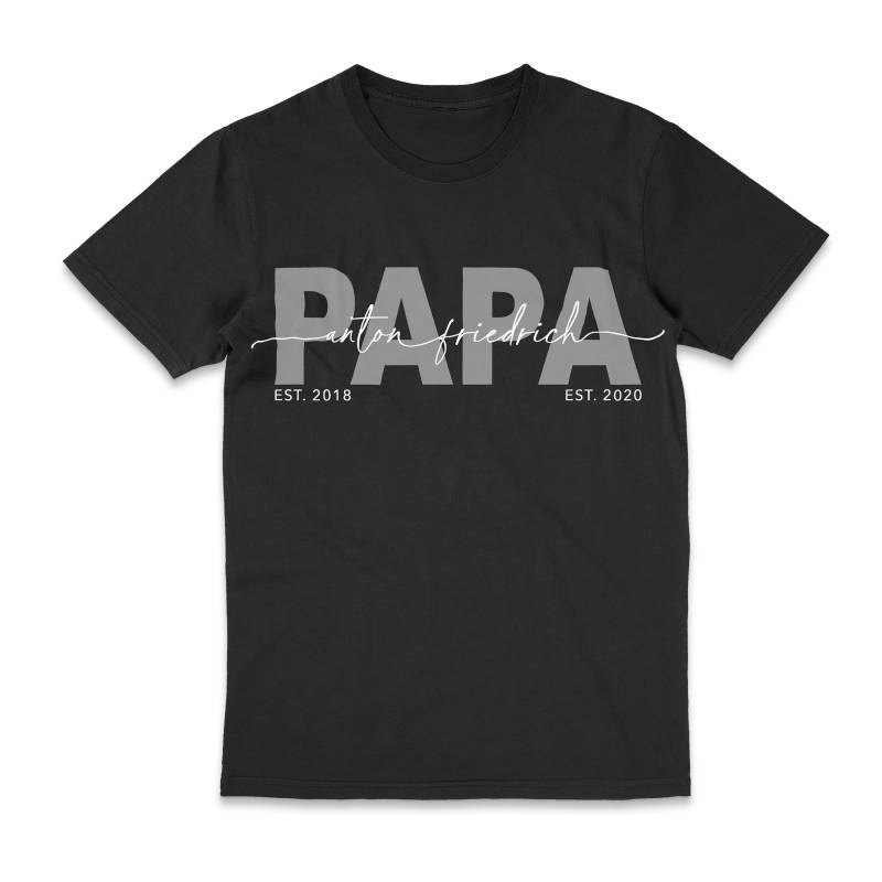 Papa Shirt Personalisiert Vater Geschenk Geburtstag T-Shirt Vatertagsgeschenk von DelMaDE