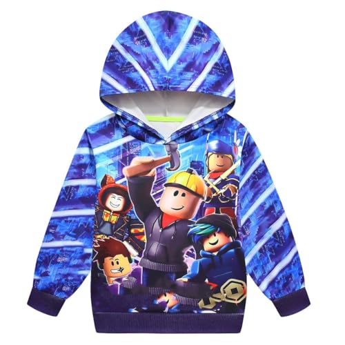 Delanhon Jungen Mädchen Youtuber Gamer Merch Hoodies 3D Cool Hoody Lustig Pullover Sweatshirts Langarm Kapuzenpullover 4-13 Jahre, Stil 8, 9-10 Jahre von Delanhon