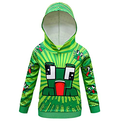 Jungen Mädchen Youtuber Gamer Merch Hoodies 3D Cool Hoody Lustige Pullover Sweatshirts Langarm Kapuzenpullover 4-13 Jahre, Stil 1, 5-6 Jahre von Delanhon