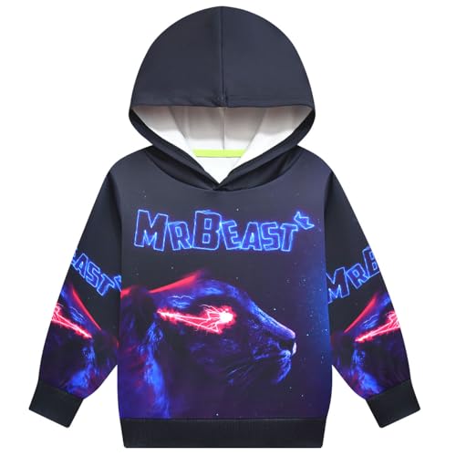 Delanhon Youtuber Gamer-Merch-Kapuzenpullover für Jungen und Mädchen, 3D, cooler Hoody, lustiger Pullover, Sweatshirts, langärmelig, 4–13 Jahre, Stil 16, 7-8 Years von Delanhon