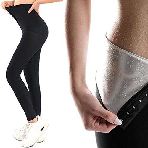 Damen Saunahose Hohe Taille Leggings Slim Fit Sport Damen Saunahose Hohe Taille Leggings Slim Fit Sport von Delaspe