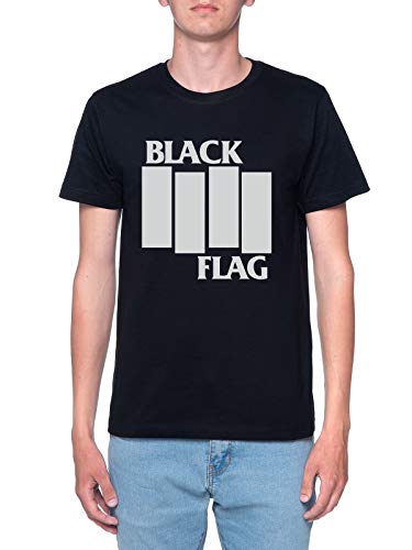 Black Flag T-Shirt Herren Schwarz T-Shirt Men's Black von Delavi