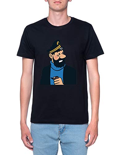 Kapitän T-Shirt Herren Schwarz T-Shirt Men's Black von Delavi