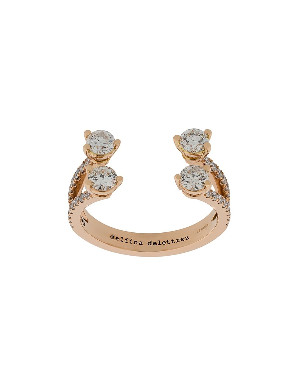 Delfina Delettrez 18kt 'Dots Diamond' Rotgoldring von Delfina Delettrez