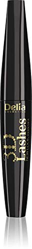 Delia Cosmetics – Mascara New Look 3D Lashes – Intensive Schwarze Wimperntusche - Silikonbürste - Ultraleichte und Lang Anhaltende Formel - Verleiht Volumen - Trennt und Betont die Wimpern - 12 ml von Delia Cosmetics