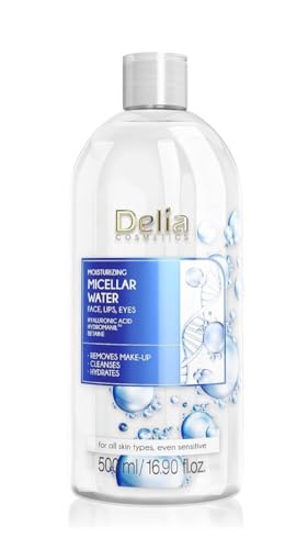 Delia Cosmetics – Mizellarwasser - Spendet Feuchtigkeit und verbessert die Festigkeit der Haut - Gesichtsreiniger - Tiefenreinigung, erfrischend - HYDROMANIL TM - BETAINE - 500ml von Delia Cosmetics