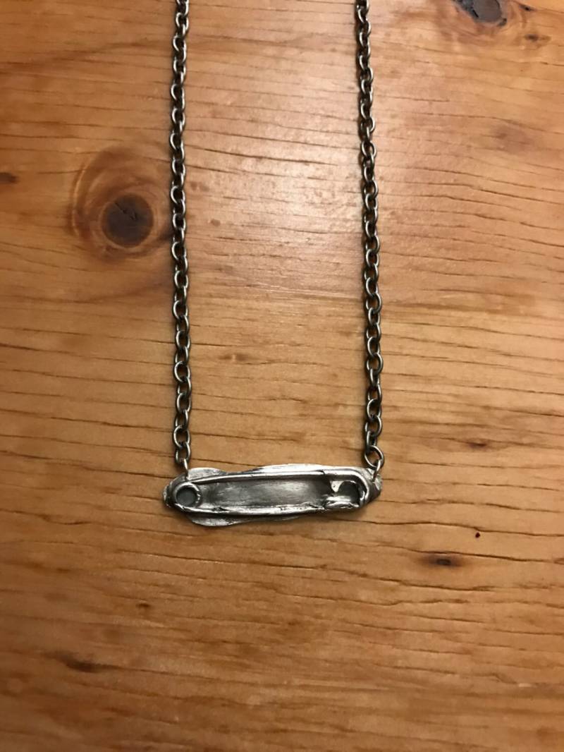 Reiner Feiner Silber "Sicherheitsnadel" Sterling Sicherheitsnadel Solidarität Halskette von DelicateHardwear