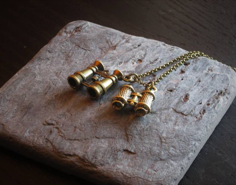 Fernglas Charmehalskette, Lange Halskette, Unisex Bronze Anhänger Geschenke Für Jungs, Reisende von DelicateIndustry1