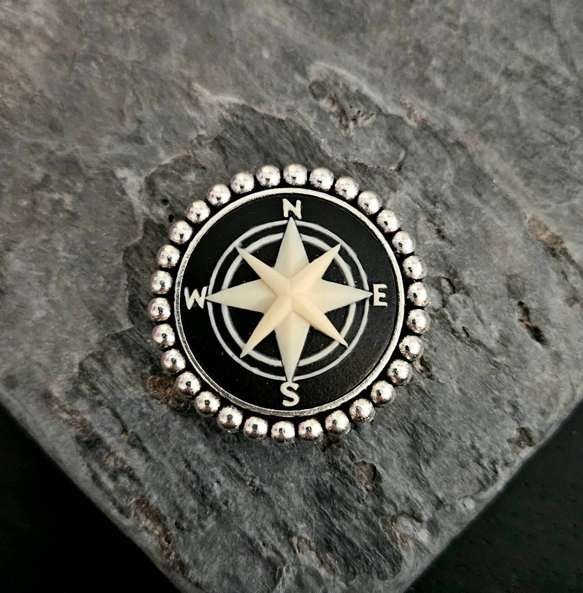 Kompass Rose Brosche, Kamee Brosche Kompass, Kleine Silber Maritime Schmuck, Abschluss Geschenk von DelicateIndustry1