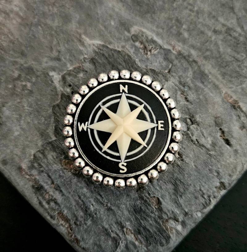 Kompass Rose Brosche, Kamee Brosche Kompass, Kleine Silber Maritime Schmuck, Abschluss Geschenk von DelicateIndustry1
