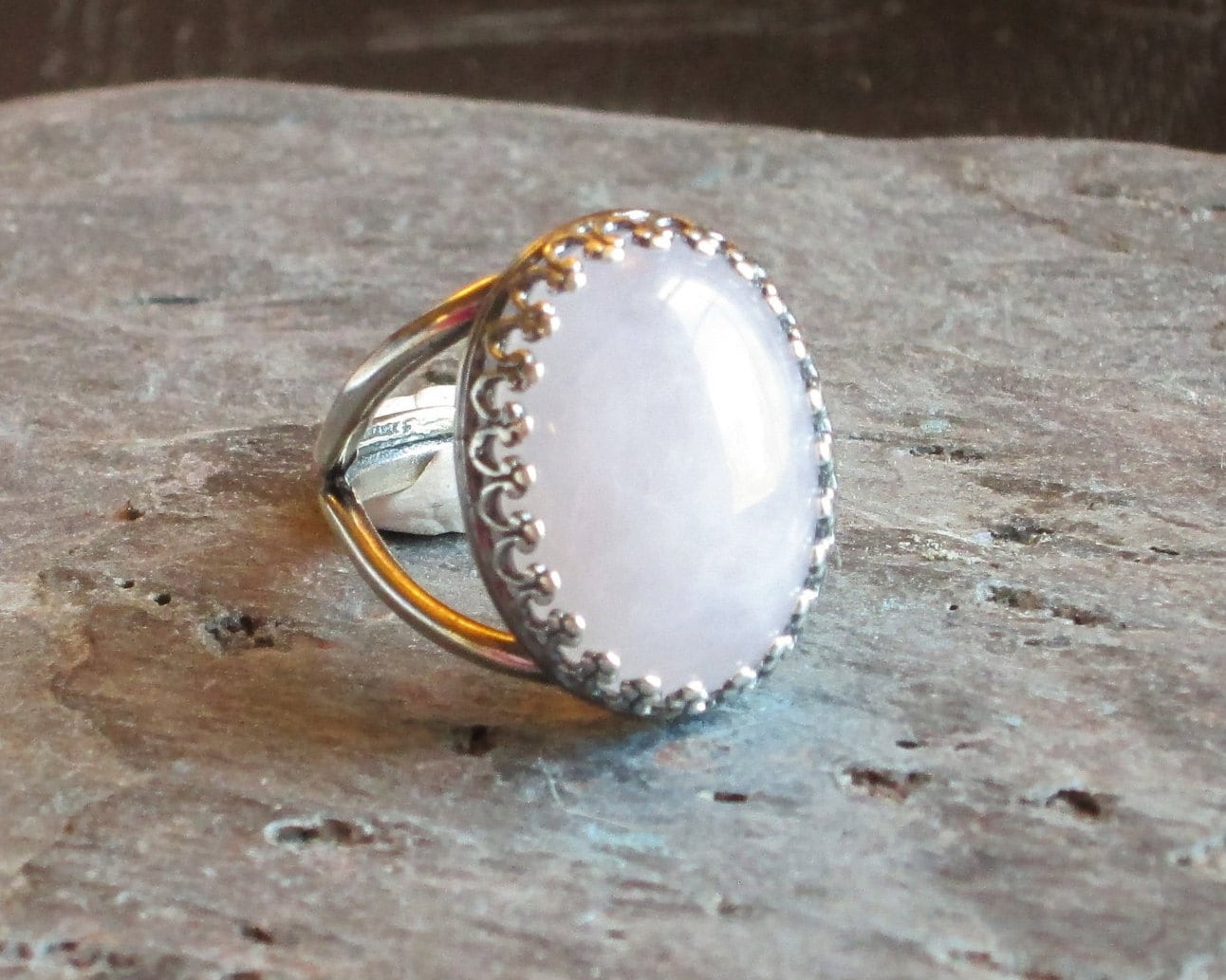 Rosa Quarz Ring, Silber Edelstein Rosa Geschenkidee Für Teenager, Geschenkideen Mama, Einzigartiges Weihnachtsgeschenk von DelicateIndustry1