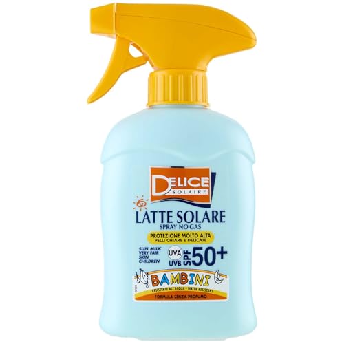 Delice Solaire | Sonnenmilch-Spray ohne Gas, sehr hoher Schutz für Kinder, LSF50, 250 ml Delice Solaire | Sonnenmilch-Spray ohne Gas, sehr hoher Schutz für Kinder, LSF50, 250 ml von Delice Solaire