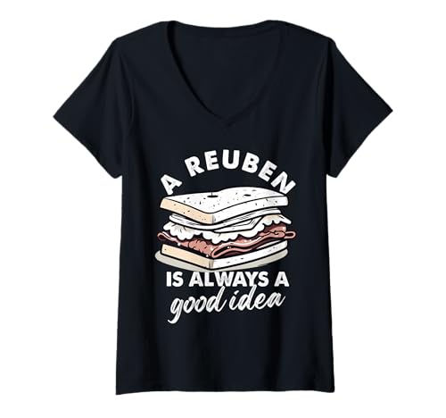 Damen Reuben Sandwich Fun Zitat Design T-Shirt mit V-Ausschnitt Damen Reuben Sandwich Fun Zitat Design T-Shirt mit V-Ausschnitt von Delicious Delights Designs