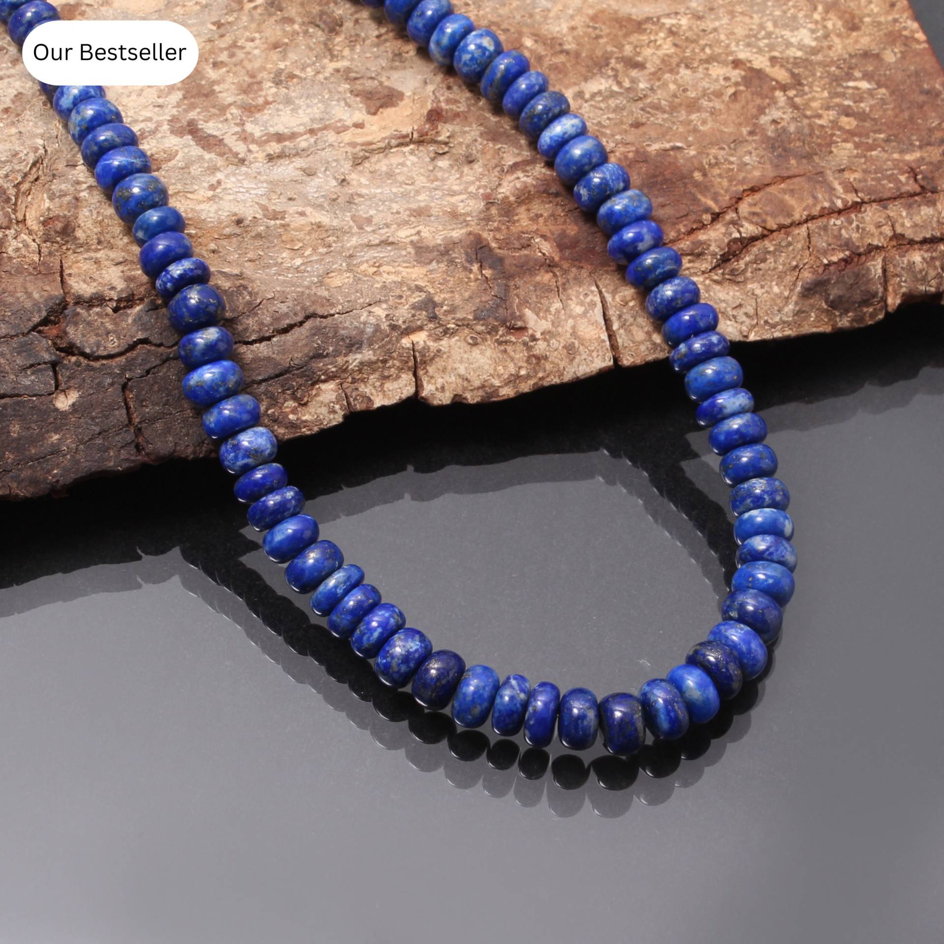 Funkelnde Lapislazuli Perlenhalskette - 5mm-7mm Glatte Rondelle Lapis Edelstein Schmuck Damen Herren Beste Geschenkideen Für Sie/Ihn von DelightGemsCreations