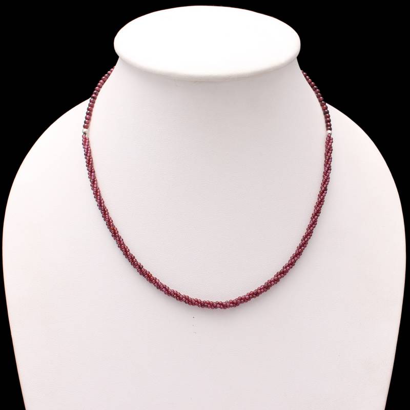 Natürliche Rote Granat Perlen Halskette. Glatte Runde Mehrstrang Gedrehte Hübsche Rote Damen Halskette, Schmuck von DelightGemsCreations