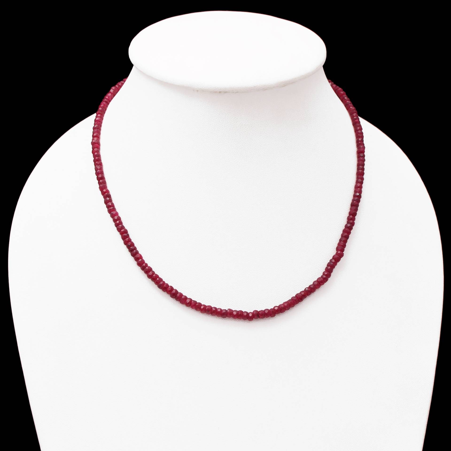 Rubin Perlen Halskette 4mm-6mm, Rosa Edelstein Halskette, Facettierte Rondell Schmuck, Damen Geschenk Für Sie von DelightGemsCreations