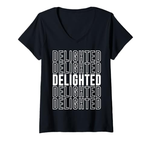 Damen Erfreut T-Shirt mit V-Ausschnitt Damen Erfreut T-Shirt mit V-Ausschnitt von Delighted Apparel