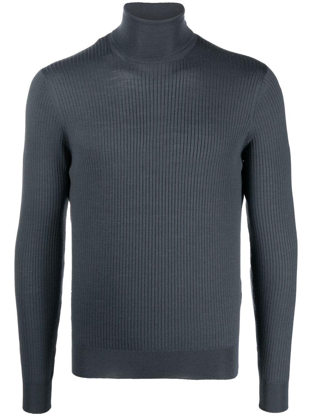 Dell'oglio Gerippter Rollkragenpullover - Blau von Dell'oglio