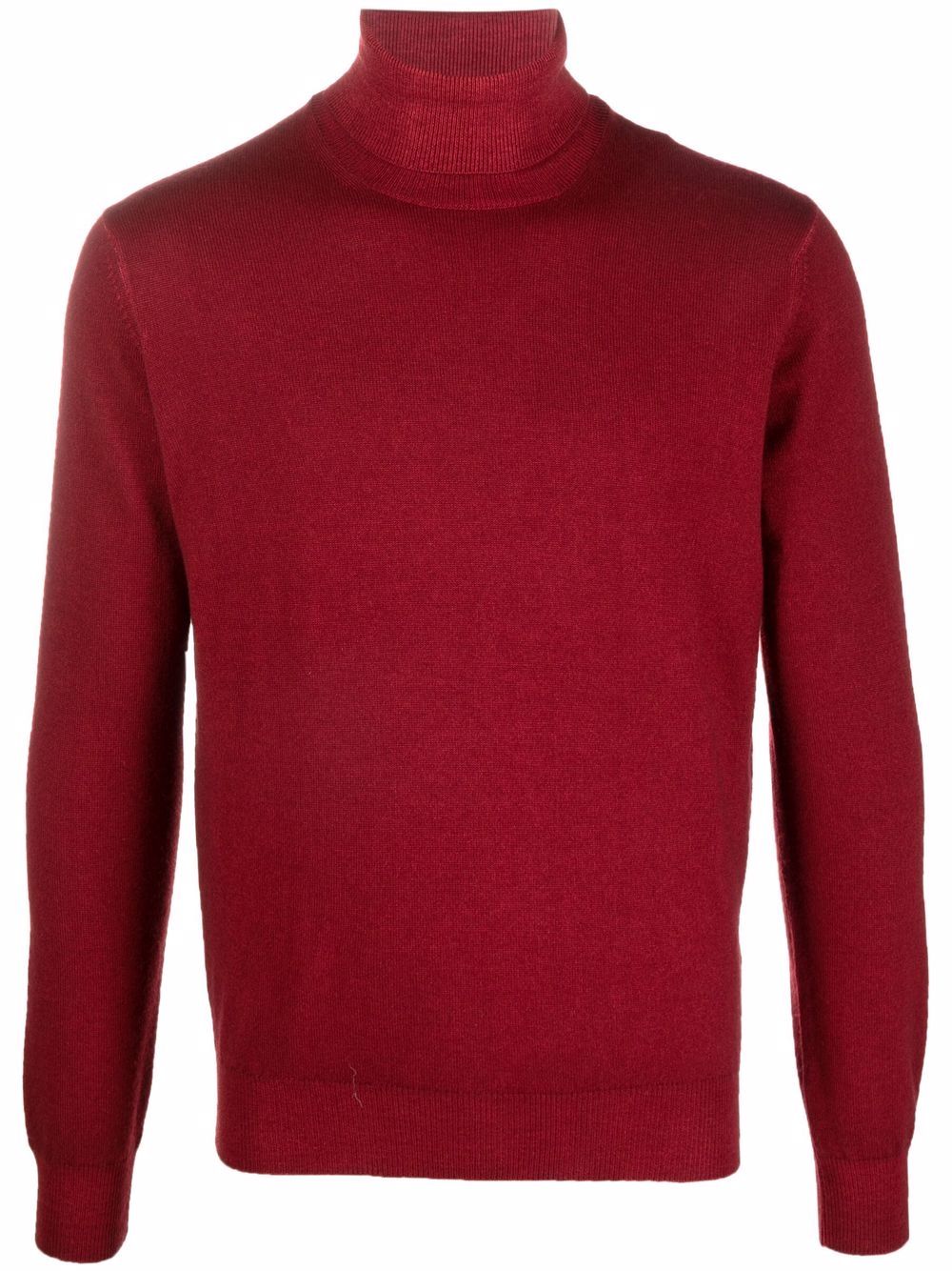 Dell'oglio Rollkragenpullover mit gerippten Details - Rot von Dell'oglio