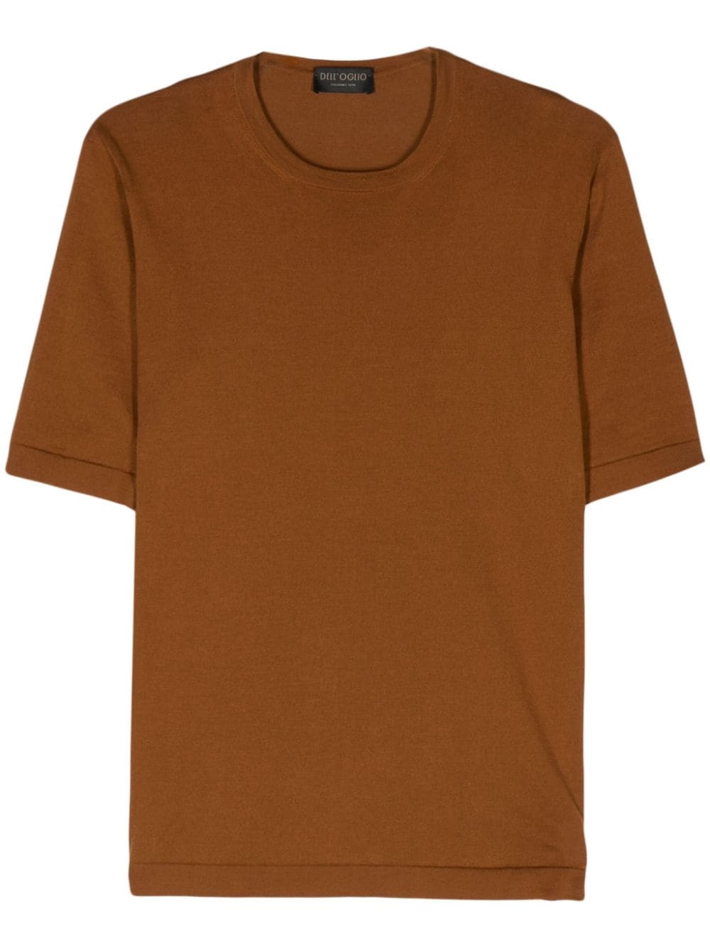 Dell'oglio T-Shirt aus geripptem Strick - Orange von Dell'oglio