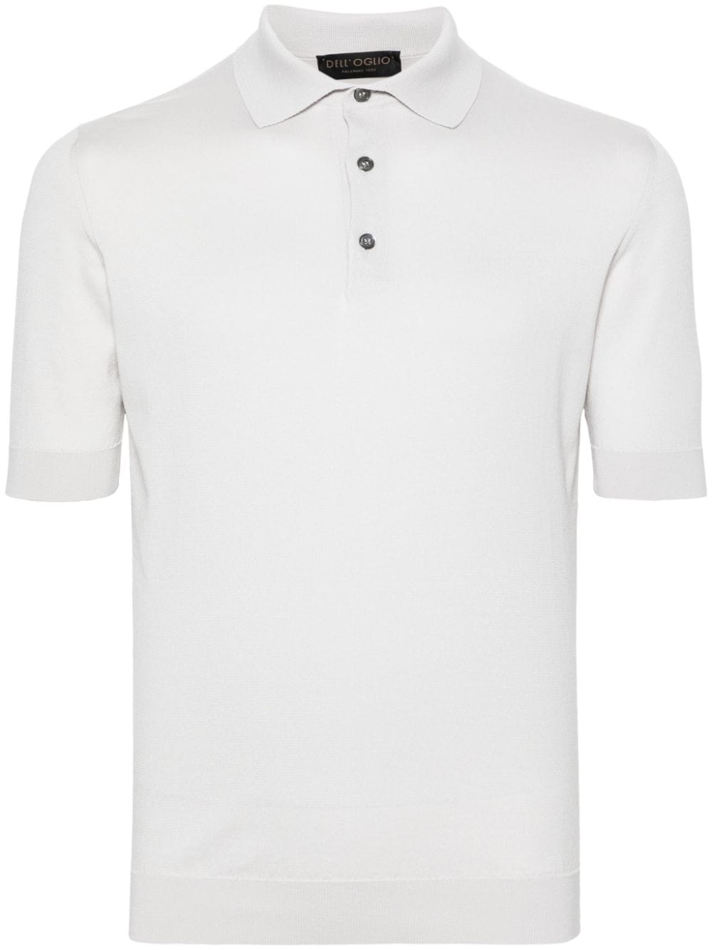 Dell'oglio fine-knit cotton polo shirt - Grau von Dell'oglio