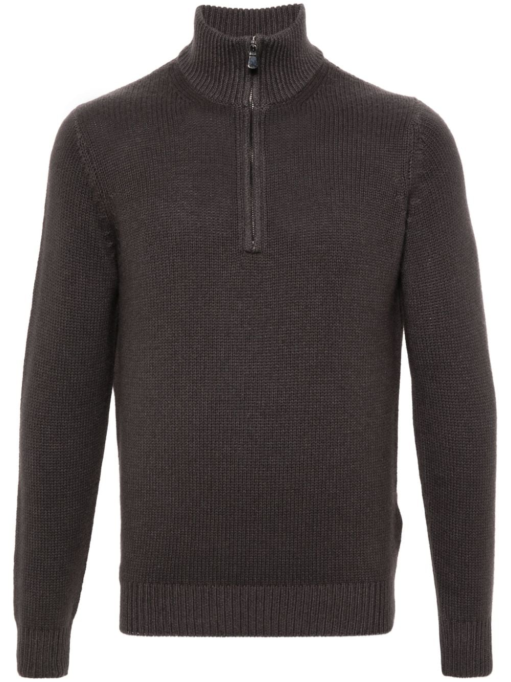 Dell'oglio Pullover mit Stehkragen - Braun von Dell'oglio