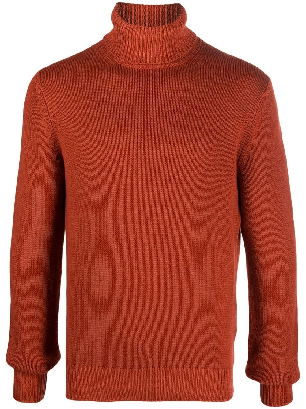 Dell'oglio Gerippter Rollkragenpullover - Orange von Dell'oglio