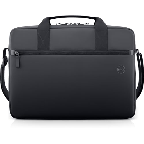 Dell EcoLoop Essential Aktentasche CC3624 - Vordertasche mit Reißverschluss, Gepäckdurchführung, leicht, mit verstellbarem Schultergurt, Schwarz von Dell