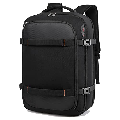 Della Gao Rucksack Herren Laptop Rucksack 17 Zoll mit USB-Ladeschlitz Anti Diebstahl Groß Notebook Rucksack für Reisen Business Arbeit Wasserabweisend Rucksack Herren Damen - Schwarz von Della Gao