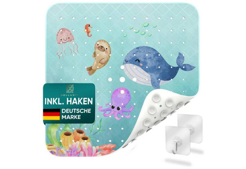 Delluxia Duscheinlage Duschmatte rutschfest speziell für Kinder, B: 53 cm, L: 53 cm, inkl. Aufhängung, geruchsfrei, schimmelfrei, ohne Weichmacher Delluxia Duscheinlage Duschmatte rutschfest speziell für Kinder, B: 53 cm, L: 53 cm, inkl. Aufhängung, geruchsfrei, schimmelfrei, ohne Weichmacher von Delluxia