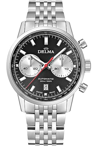Delma Continental crono AUT. Herren Uhr analog Automatik mit Edelstahl Armband 41701.702.6.031 von Delma