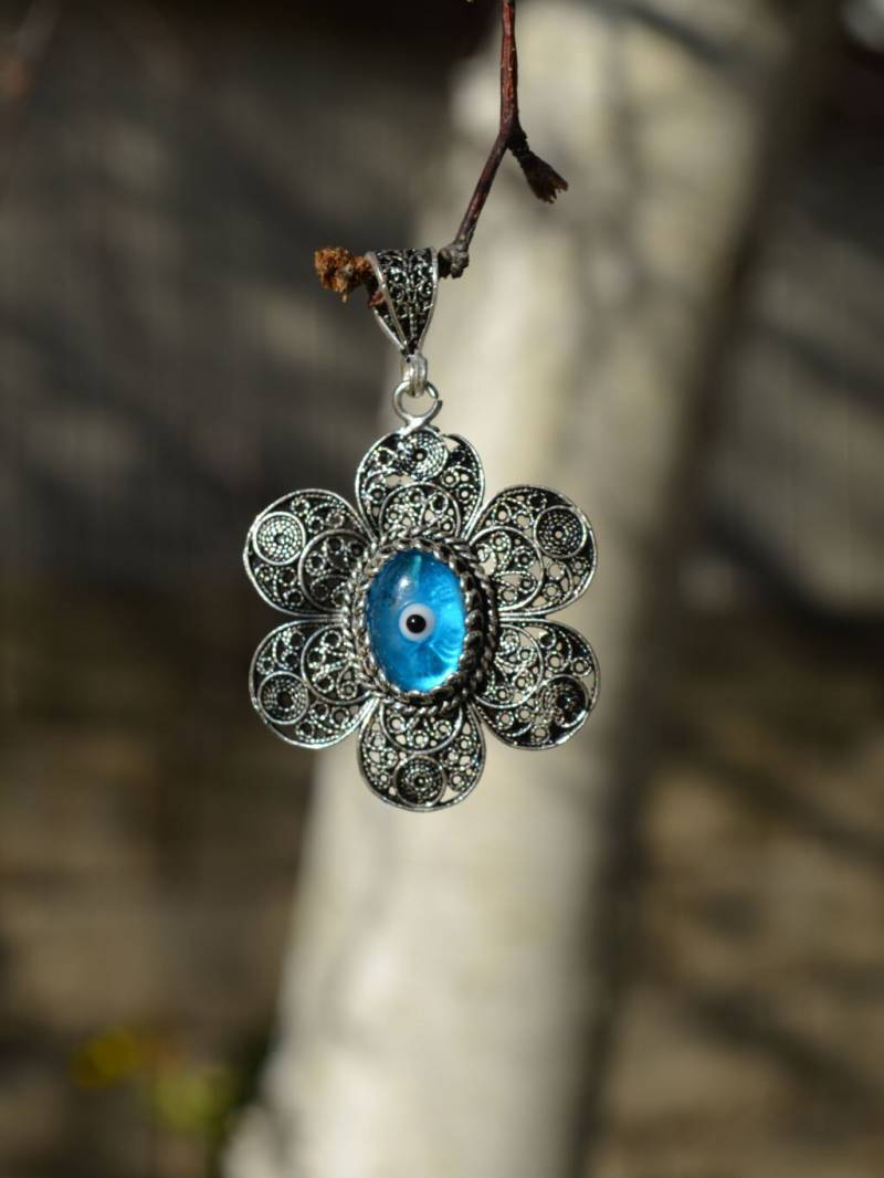 925 Sterling Silber Filigrane Anhänger von Delmasi