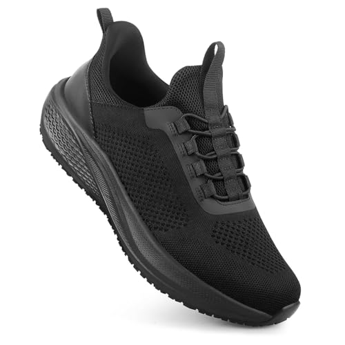 Rutschfeste Arbeitsschuhe für Herren, schwarz, Zapatos de Trabajo para Hombres, Slipper, bequem, leicht, Lebensmittel-Service, Koch-Sneaker in Küche, Restaurant, Größe 39-47, Schwarz, 42 EU Rutschfeste Arbeitsschuhe für Herren, schwarz, Zapatos de Trabajo para Hombres, Slipper, bequem, leicht, Lebensmittel-Service, Koch-Sneaker in Küche, Restaurant, Größe 39-47, Schwarz, 42 EU von Delobi