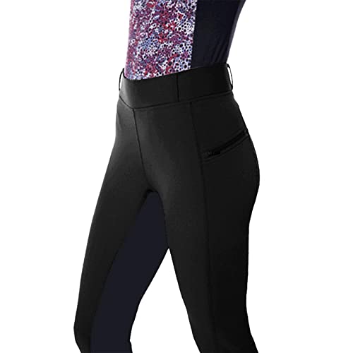 Damen Reithosen Sportreithose Outdoor-Hose mit hoher Taille Legging Reithose Vollbesatz Frauen Equine Leggings Stretch Frau Reithosen Damenreithose von Deloito