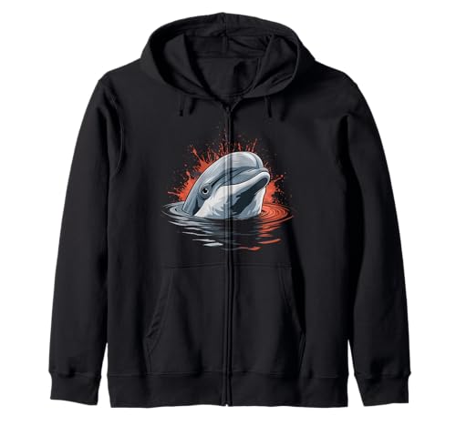 Delphin Tshirt Männer Delfin Orange Animal School Sport Kapuzenjacke von Delphin TShirt Männer Frauen Tierschule Sport