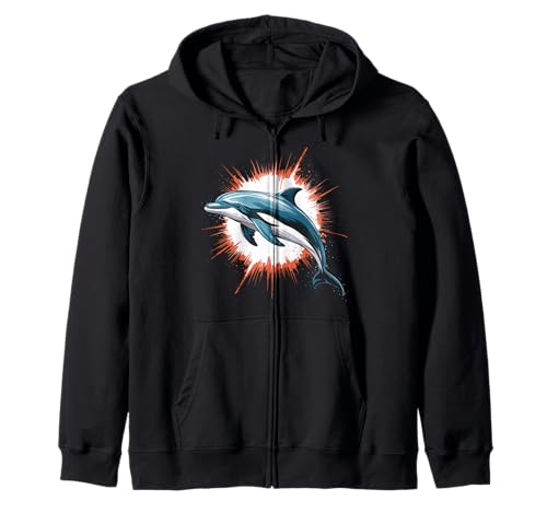 Delphin Tshirt Männer Delfin Orange Animal School Sport Kapuzenjacke von Delphin TShirt Männer Frauen Tierschule Sport