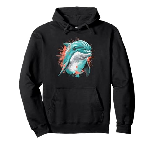 Delphin Tshirt Männer Delfin Orange Animal School Sport Pullover Hoodie von Delphin TShirt Männer Frauen Tierschule Sport